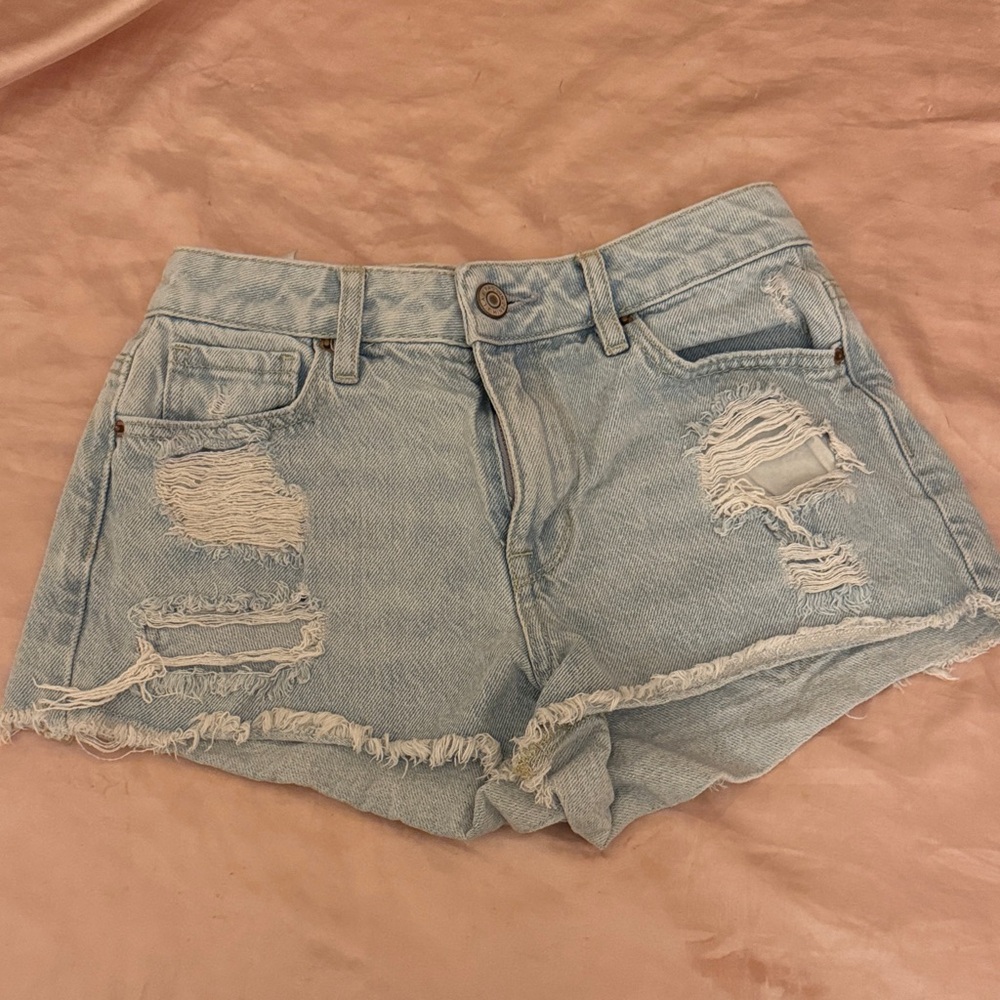 PacSun Light Wash Distressed Jean Shorts